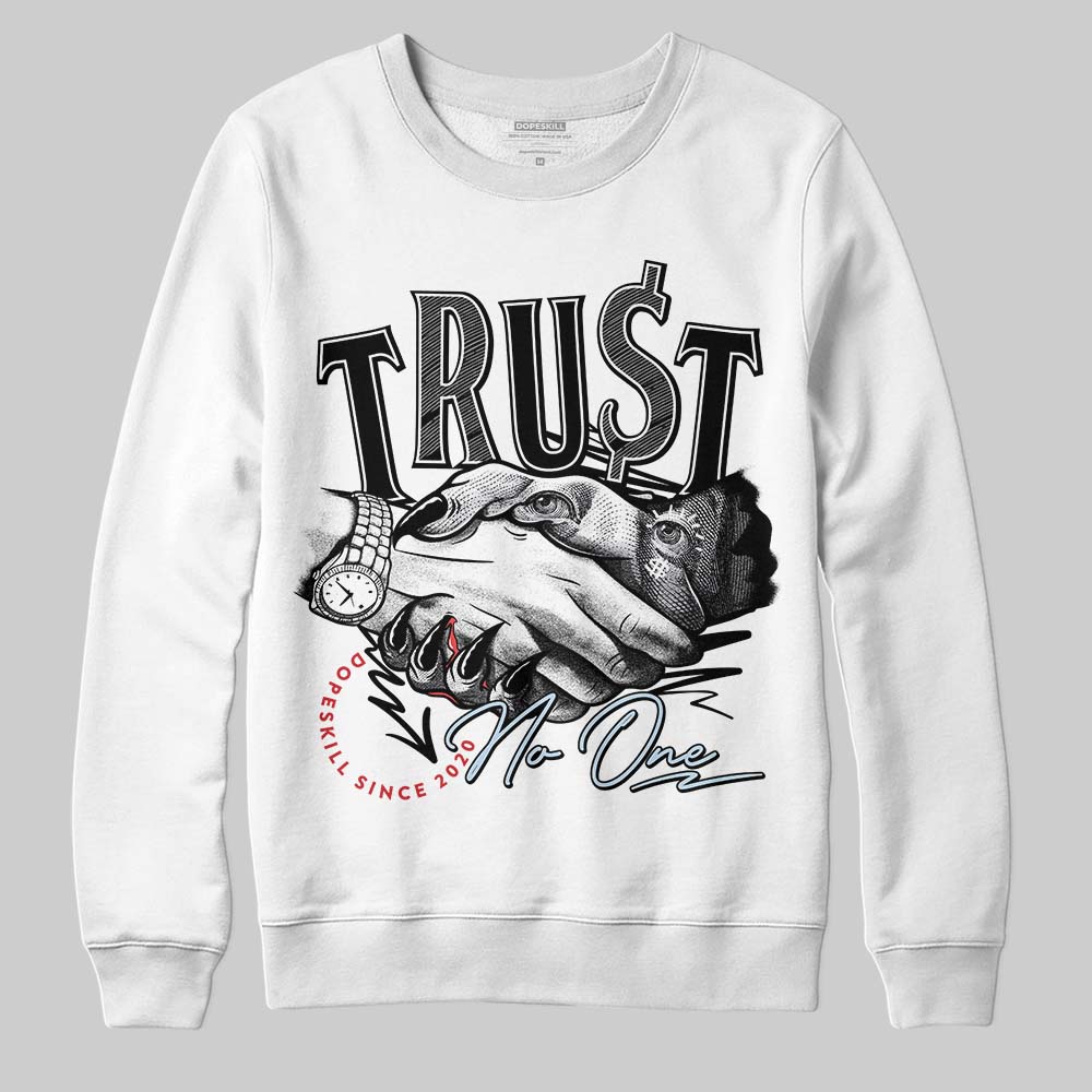 Black Metallic Reimagined 5s DopeSkill Sweatshirt Trust No One Graphic