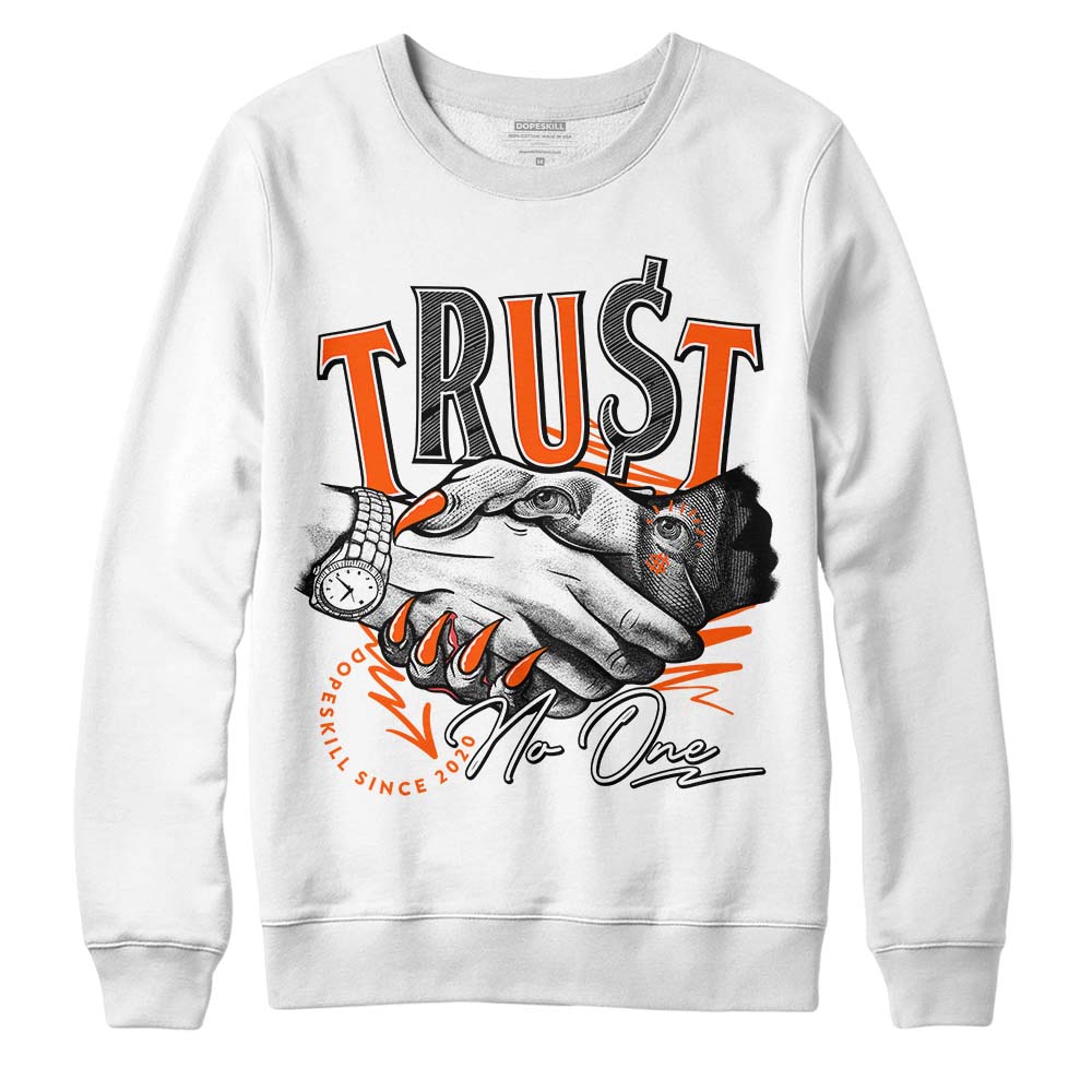 Orange Milk DopeSkill Sweatshirt Trust No One Graphic