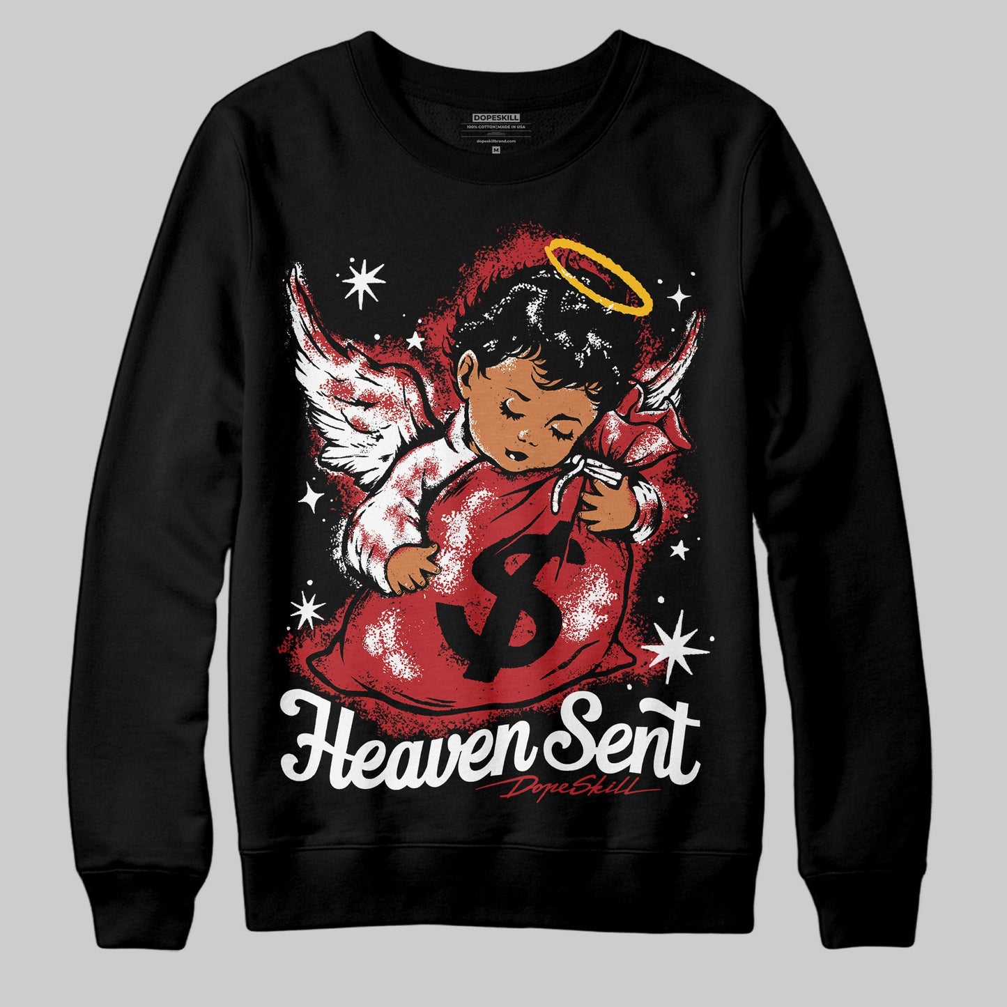 Flu Game 12s DopeSkill Sweatshirt Heaven Sent Graphic