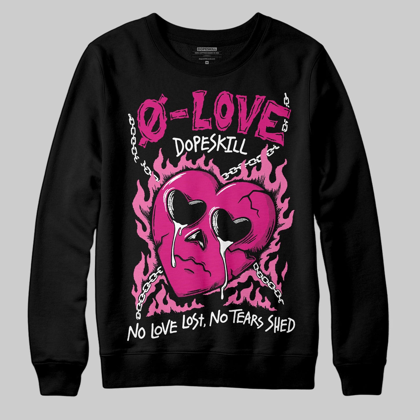 Rick RO Pink Leather Sneakers DopeSkill Sweatshirt Crying Heart Graphic