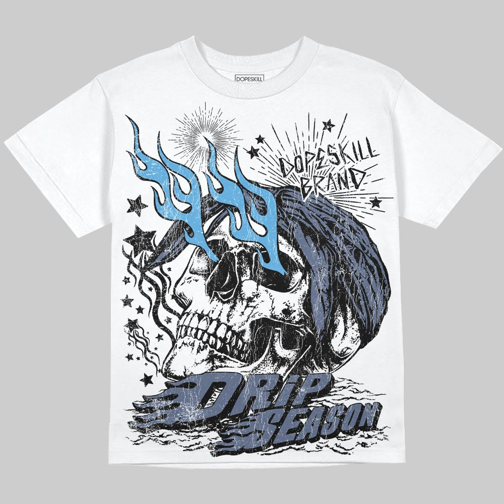 Diffused Blue 11s DopeSkill Oversize Print T-Shirt Drip Season Graphic