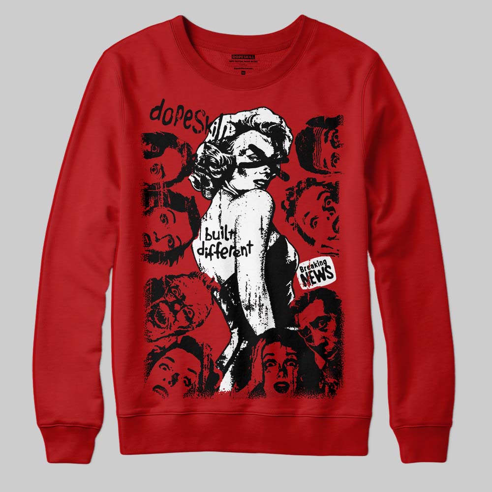 Cherry 11s DopeSkill Sweatshirt Built Different Graphic