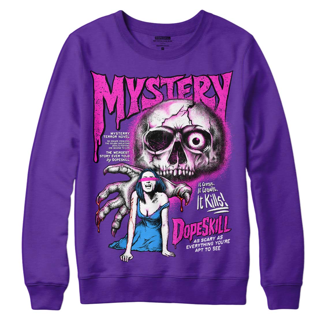 Court Purple 13s DopeSkill Purple Sweatshirt Mystery Ghostly Grasp Graphic