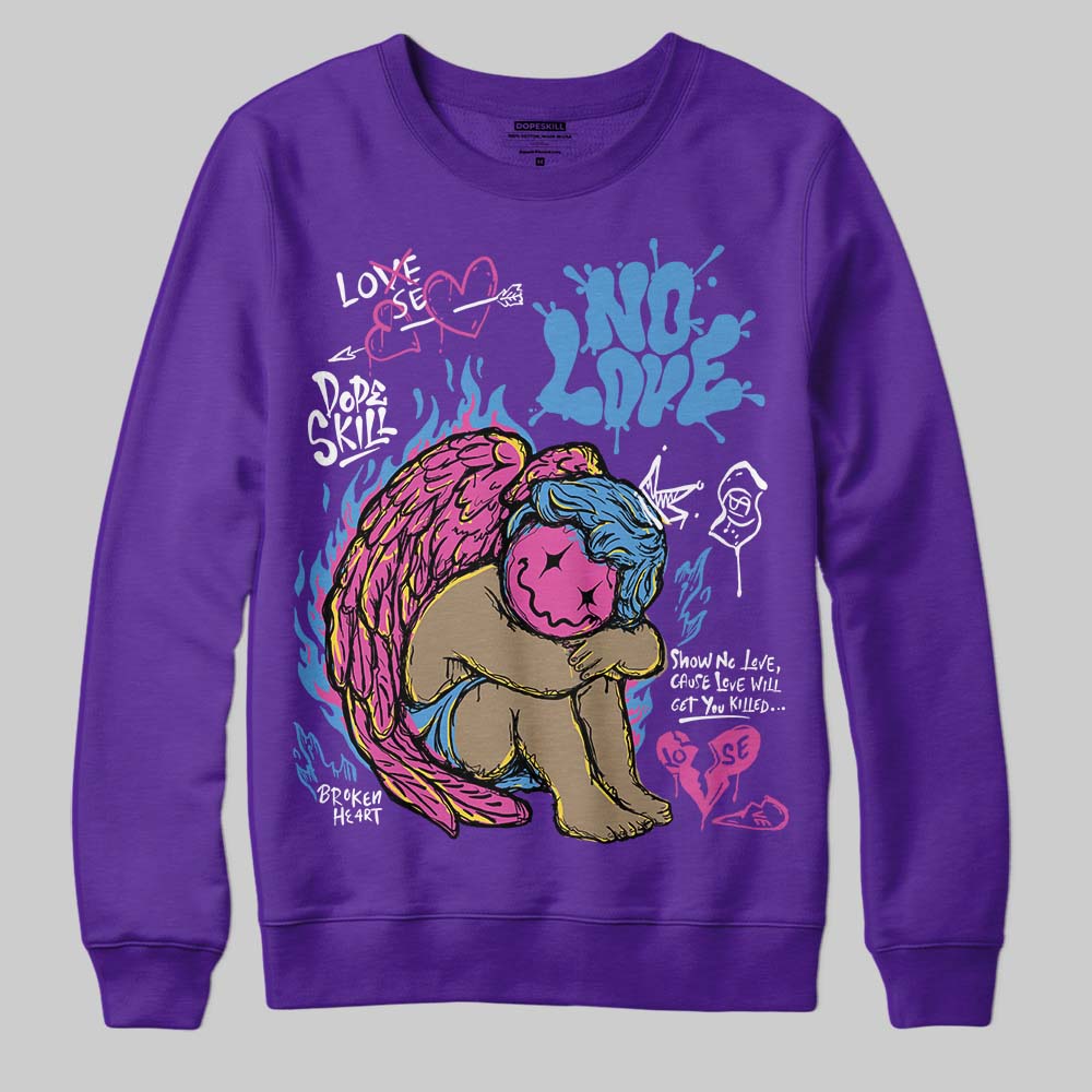 PURPLE Collection DopeSkill Sweatshirt No Love Graphic