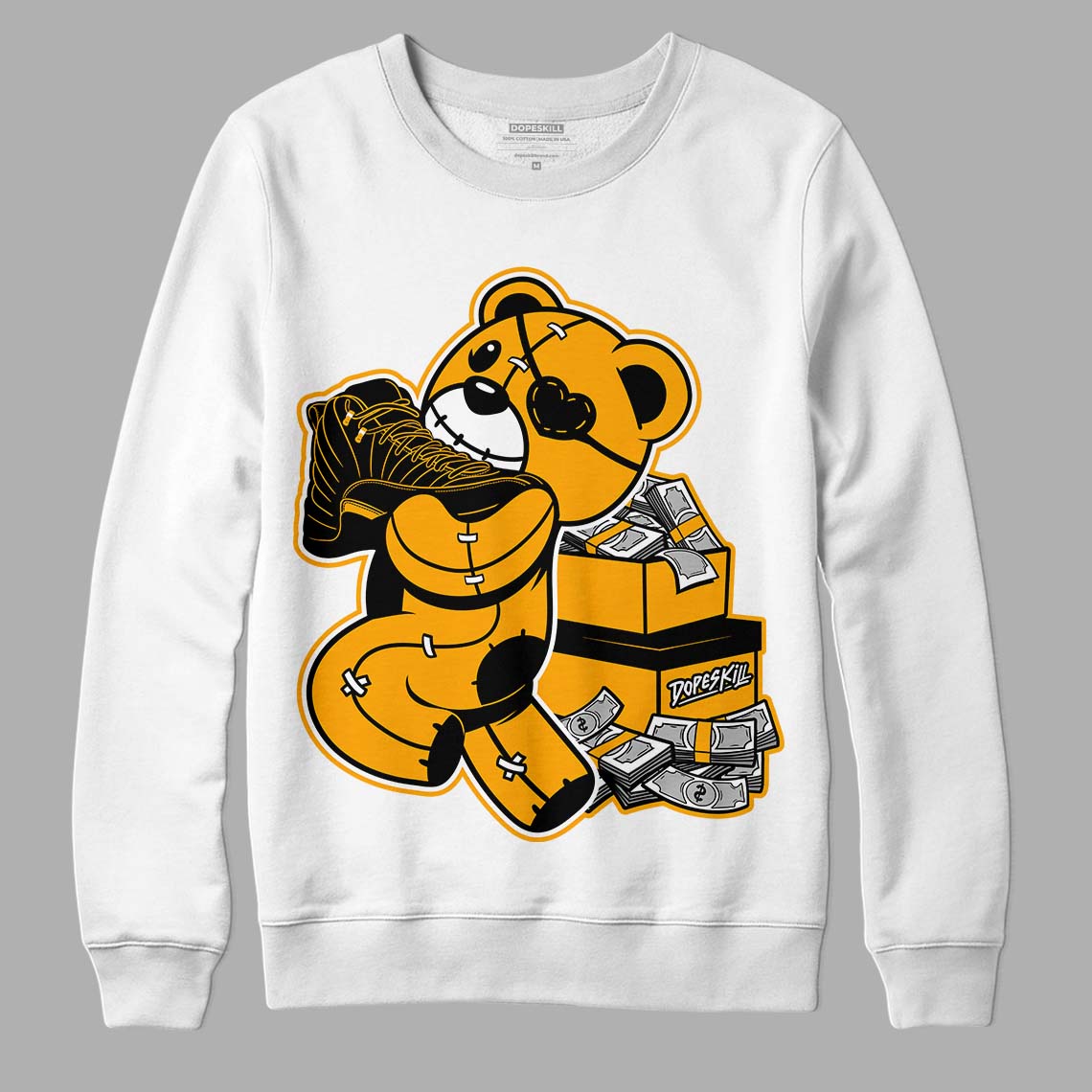 Black Taxi 12s DopeSkill Sweatshirt Bear Steals Sneaker Graphic
