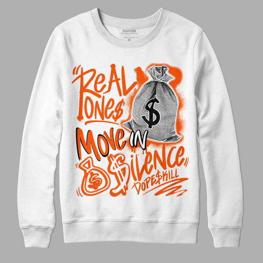 Orange Milk DopeSkill Sweatshirt Real Ones Move In Silence Graphic