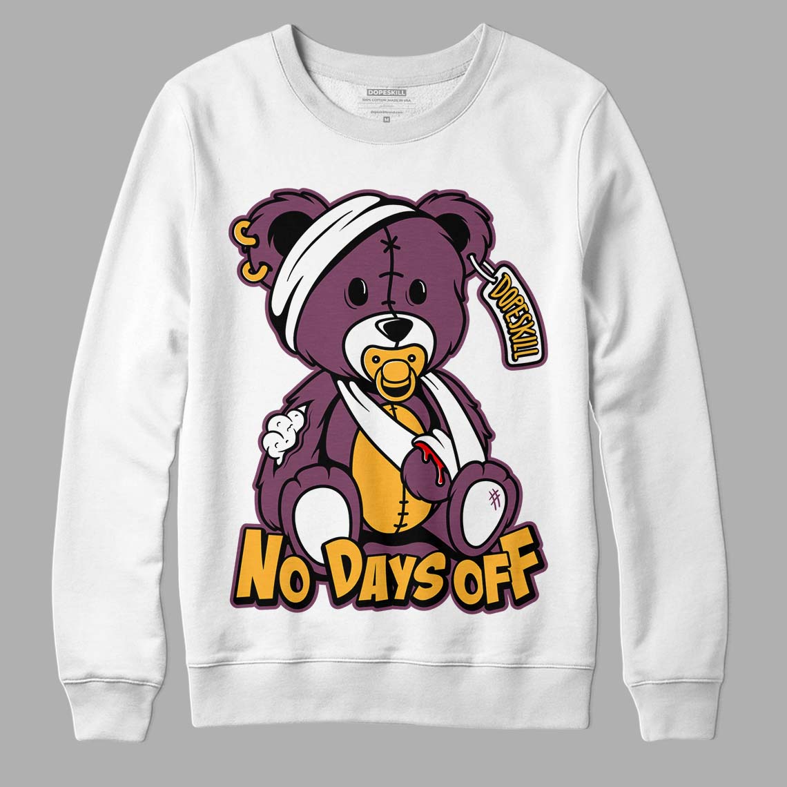 Brotherhood 1s High OG DopeSkill Sweatshirt Hurt Bear Graphic