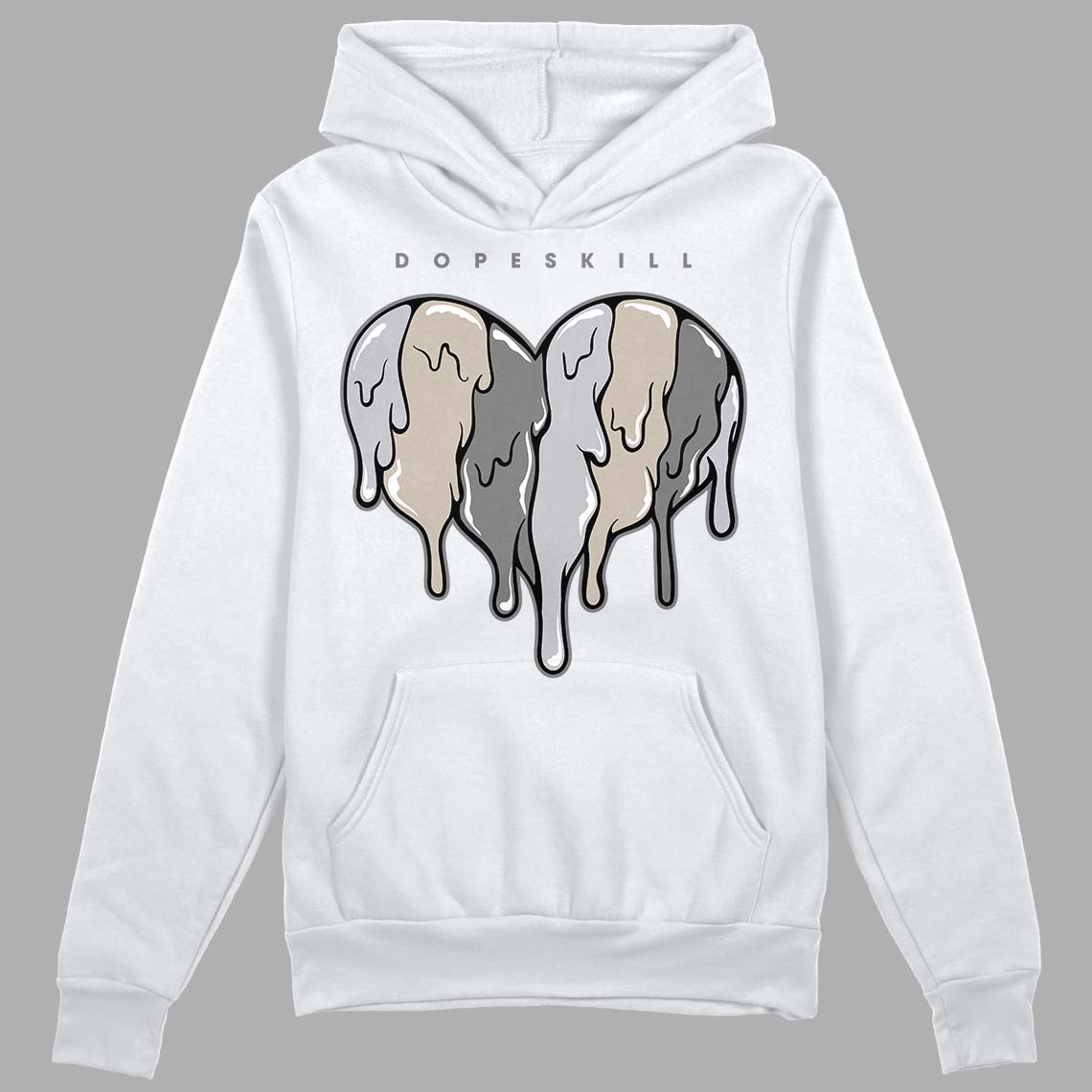 Grey Collection DopeSkill Hoodie Sweatshirt Slime Drip Heart Graphic