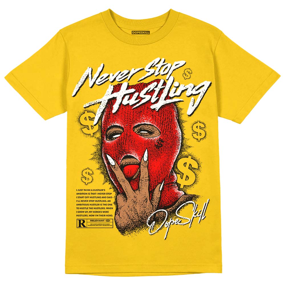 Black Tour Yellow AJ 4 Thunder DopeSkill Unisex T-Shirt Never Stop Hustling Graphic