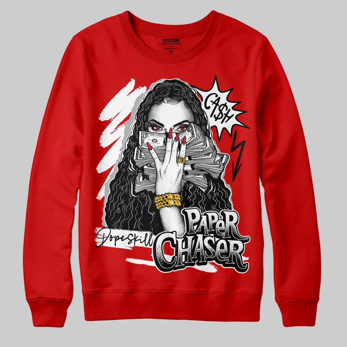 Bred Velvet 11s DopeSkill Red Sweatshirt NPC Graphic