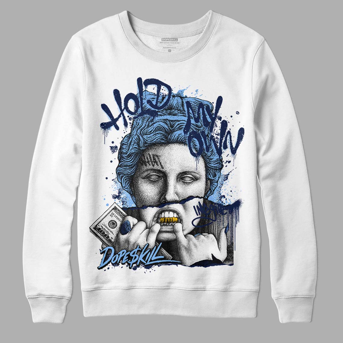 Midnight Navy 5s DopeSkill Sweatshirt Hold My Own Graphic
