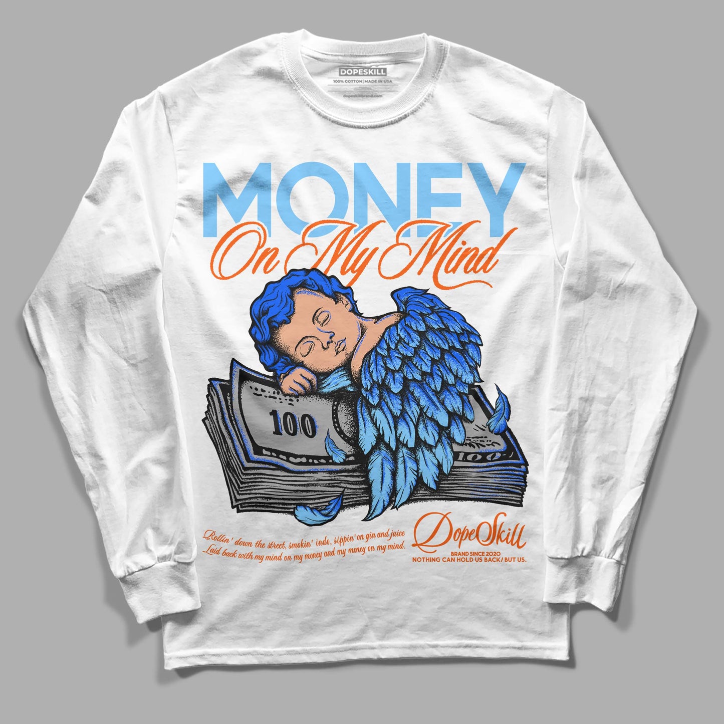 Dunk Low Futura University Blue DopeSkill Long Sleeve T-Shirt MOMM Graphic