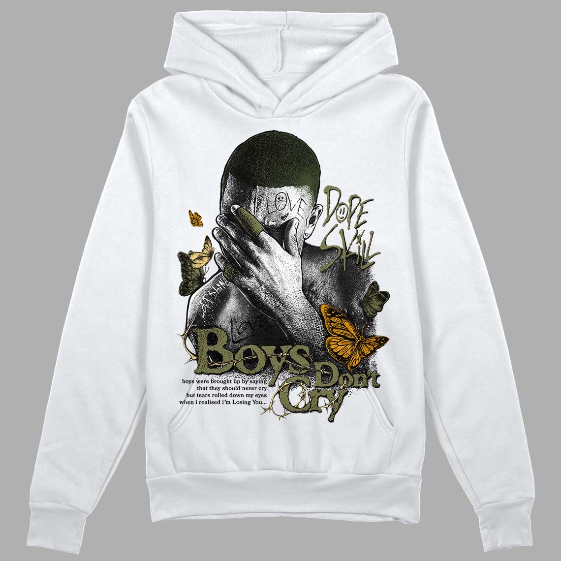 Craft Olive 4s DopeSkill Hoodie Sweatshirt Boys Don't Cry Graphic