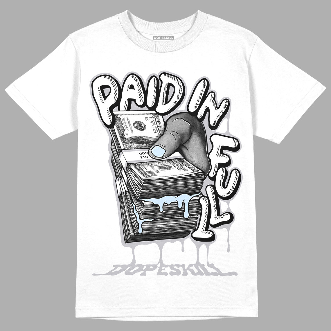 Cement Grey 11s DopeSkill T-Shirt Paid In Full Graphic