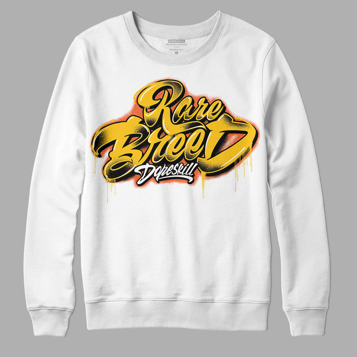 Yellow Collection DopeSkill Sweatshirt Rare Breed Type Graphic