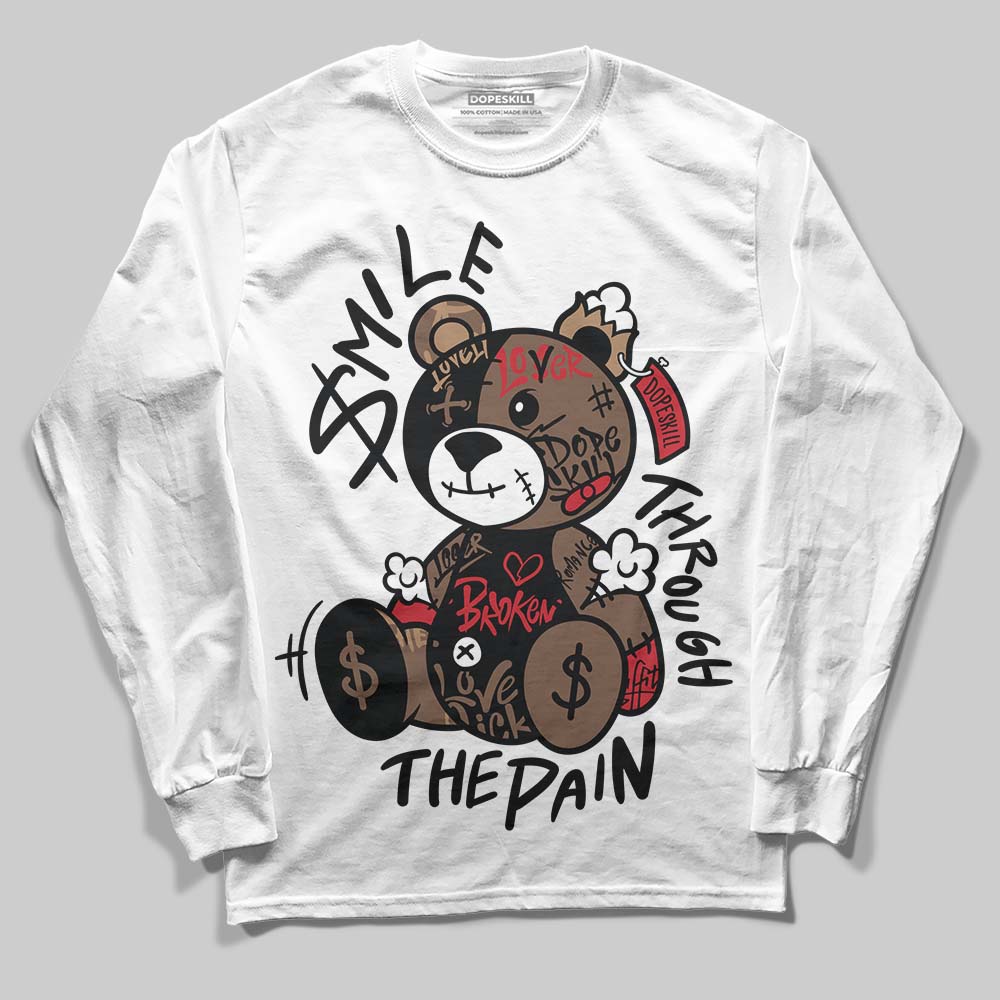 Olive 9s DopeSkill Long Sleeve T-Shirt Smile Through The Pain Graphic