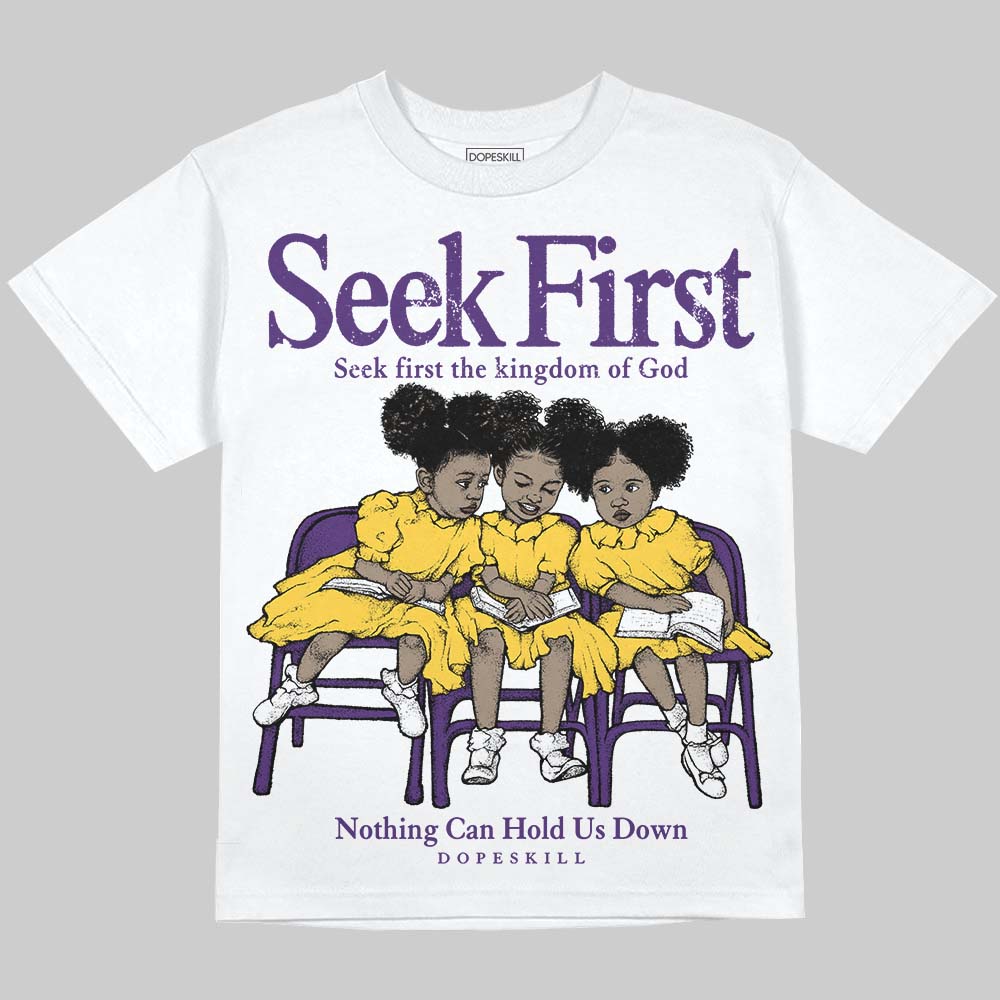 Field Purple 12s DopeSkill Oversize Print T-Shirt New Seek First Graphic
