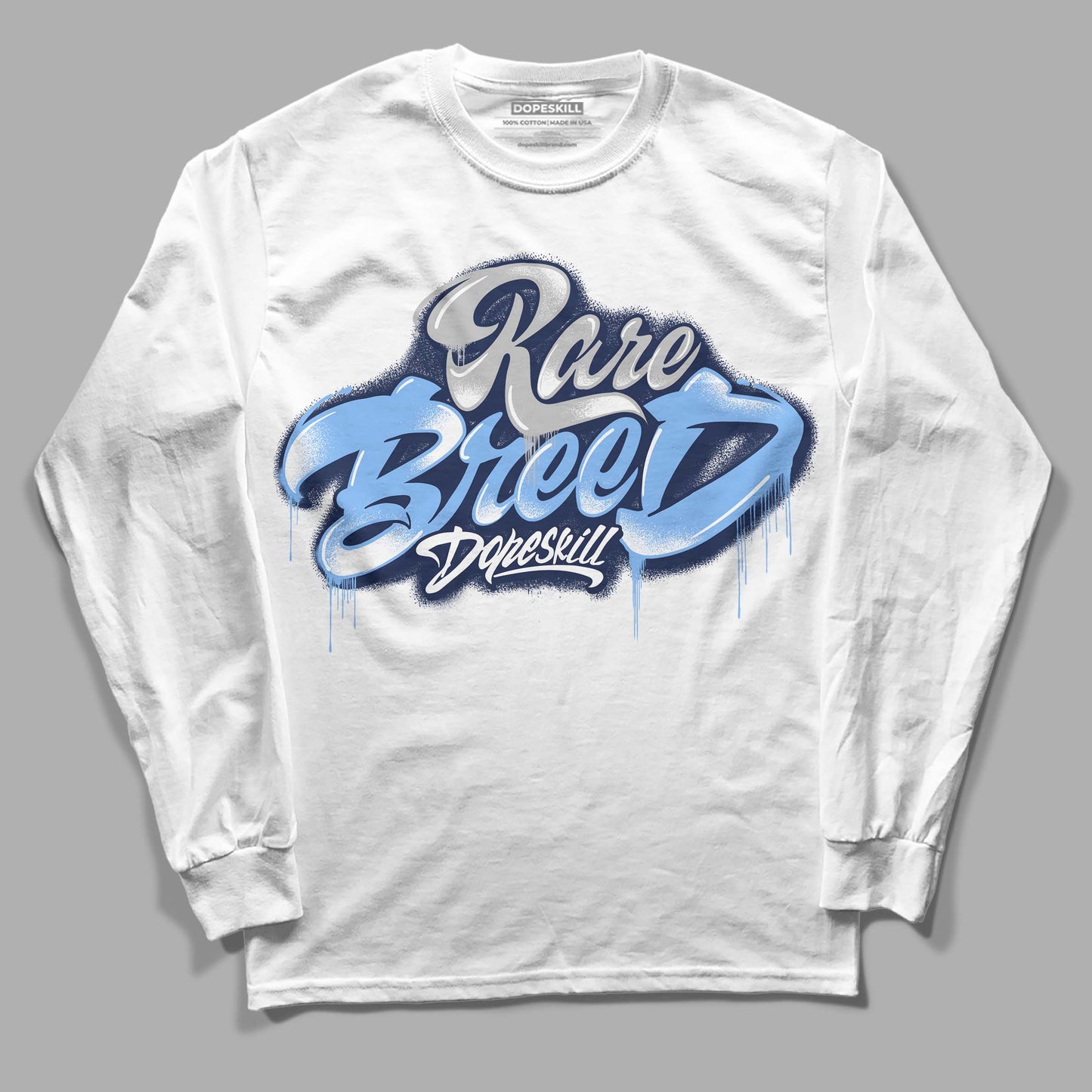 Midnight Navy 5s DopeSkill Long Sleeve T-Shirt Rare Breed Type Graphic