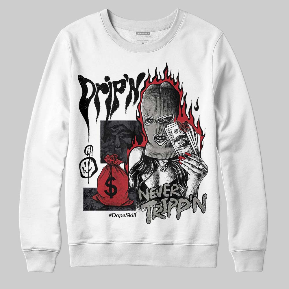 Black Cat 3s DopeSkill Sweatshirt Drip'n Never Tripp'n Graphic