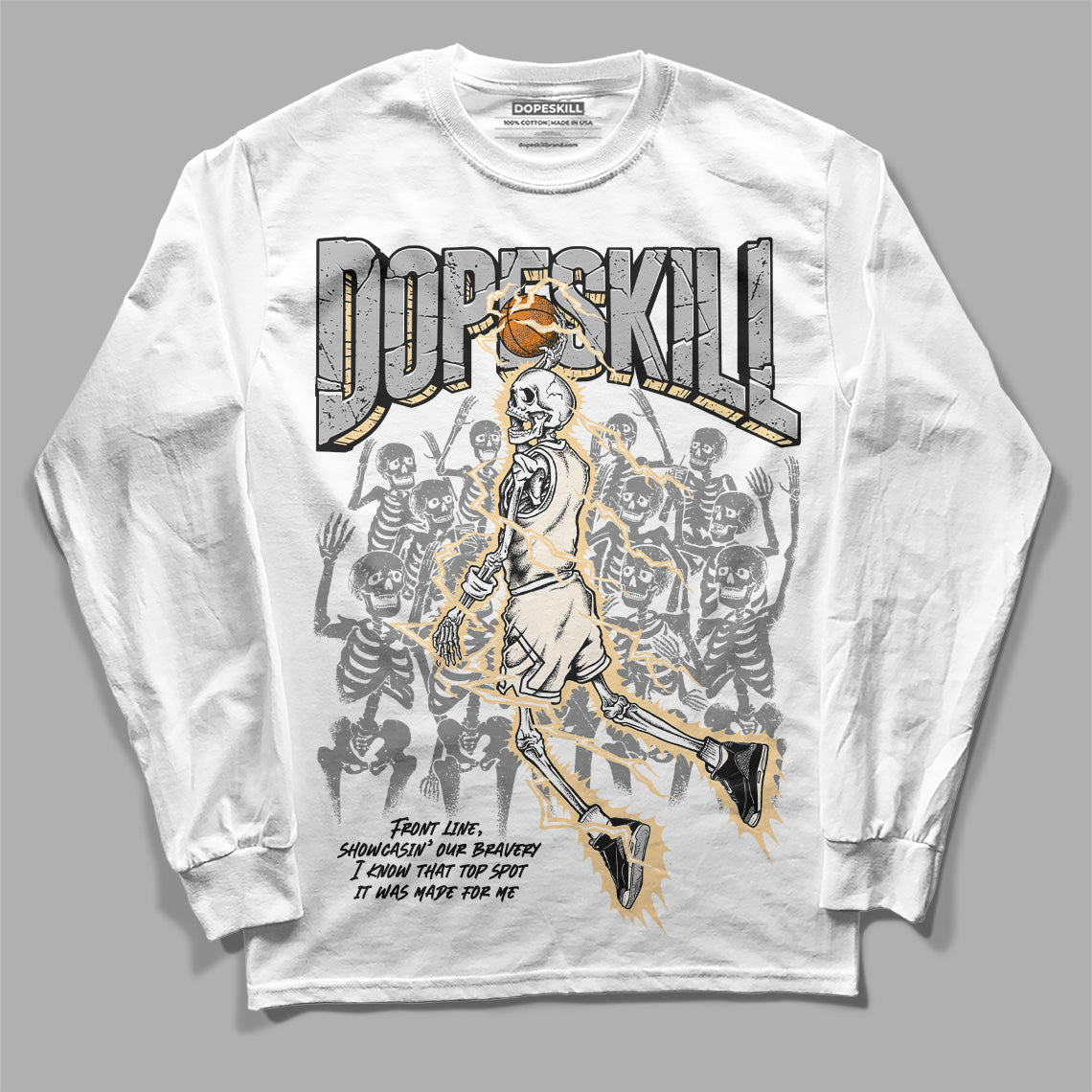 Off Noir 3s DopeSkill Long Sleeve T-Shirt Thunder Dunk Graphic