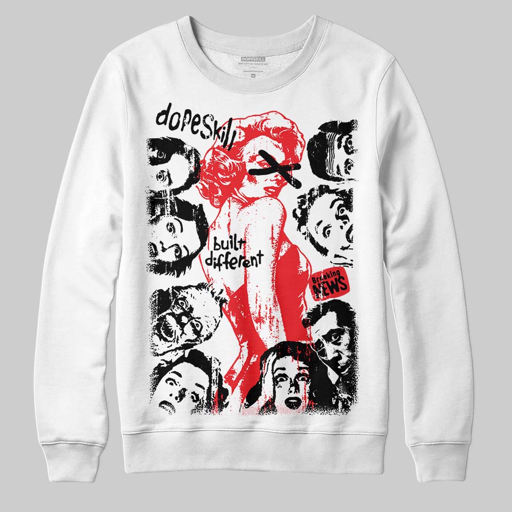 Cherry 11s DopeSkill Sweatshirt Built Different Graphic