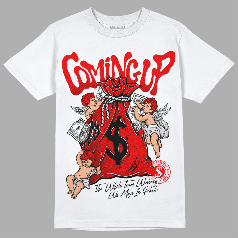 Red Cement 4S DopeSkill T-Shirt Money Bag Coming Up Graphic