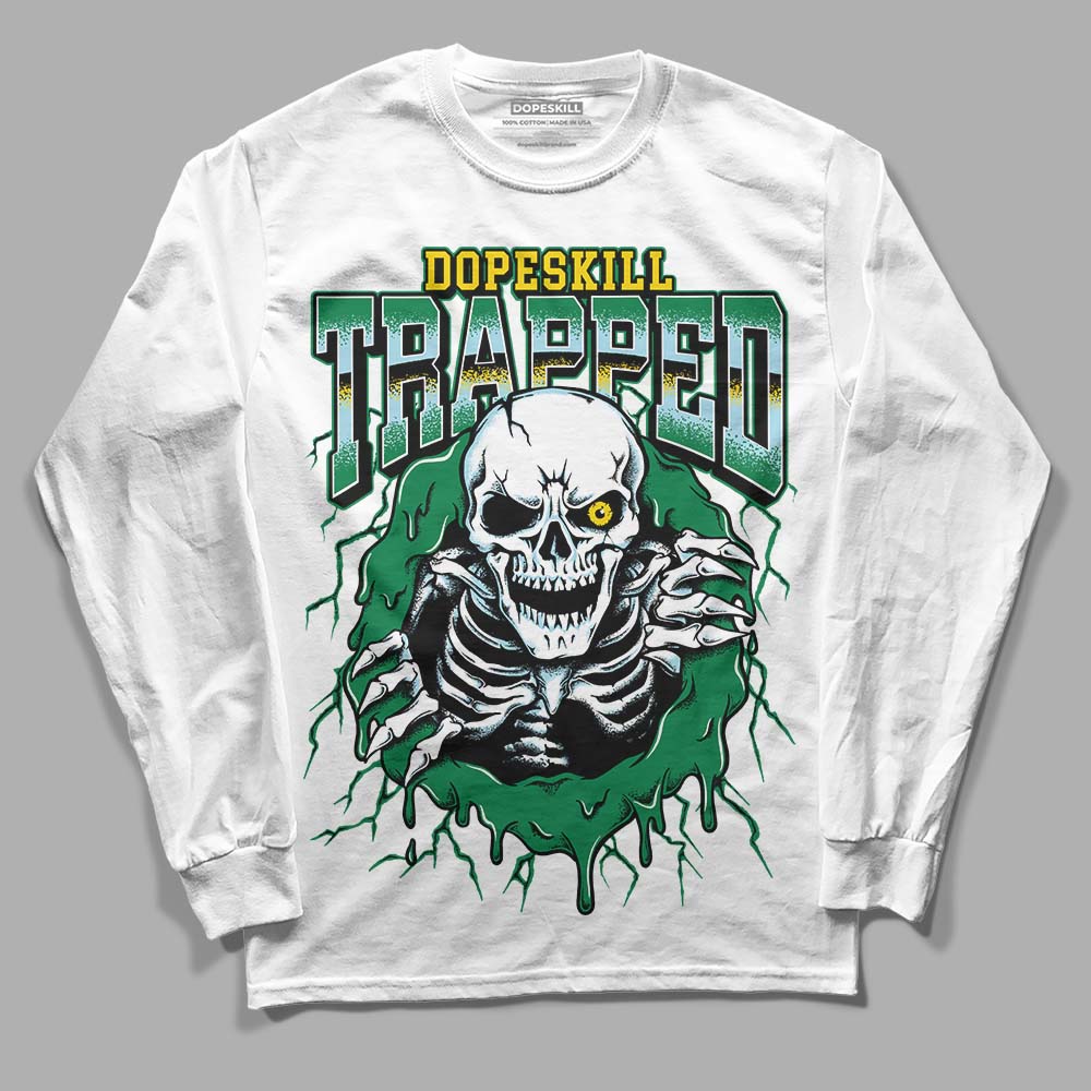 Lucky Green 5s DopeSkill Long Sleeve T-Shirt Trapped Halloween Graphic