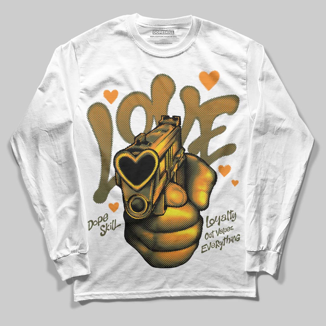 Olive Collection DopeSkill Long Sleeve T-Shirt Love Shot Graphic