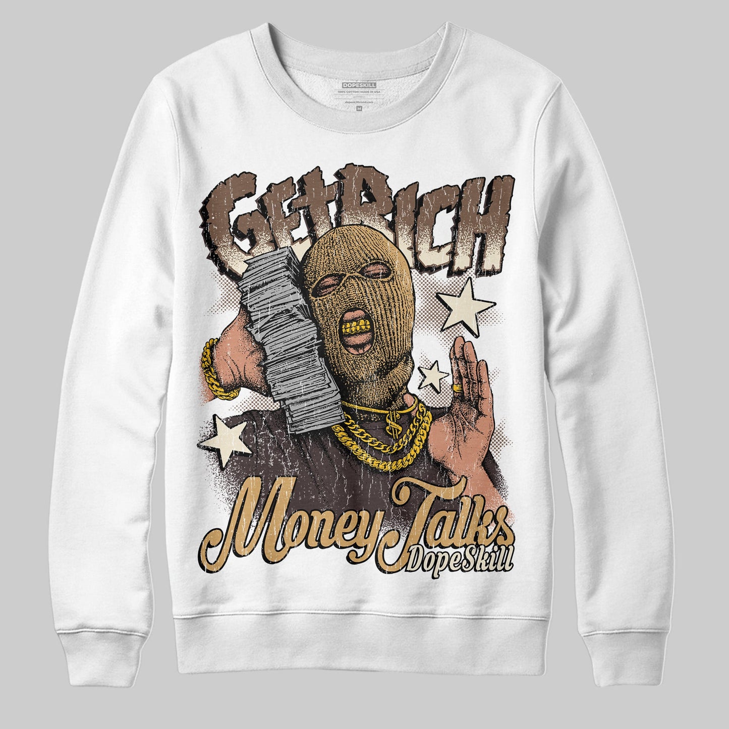 Earth 5s DopeSkill Sweatshirt Get Rich Graphic