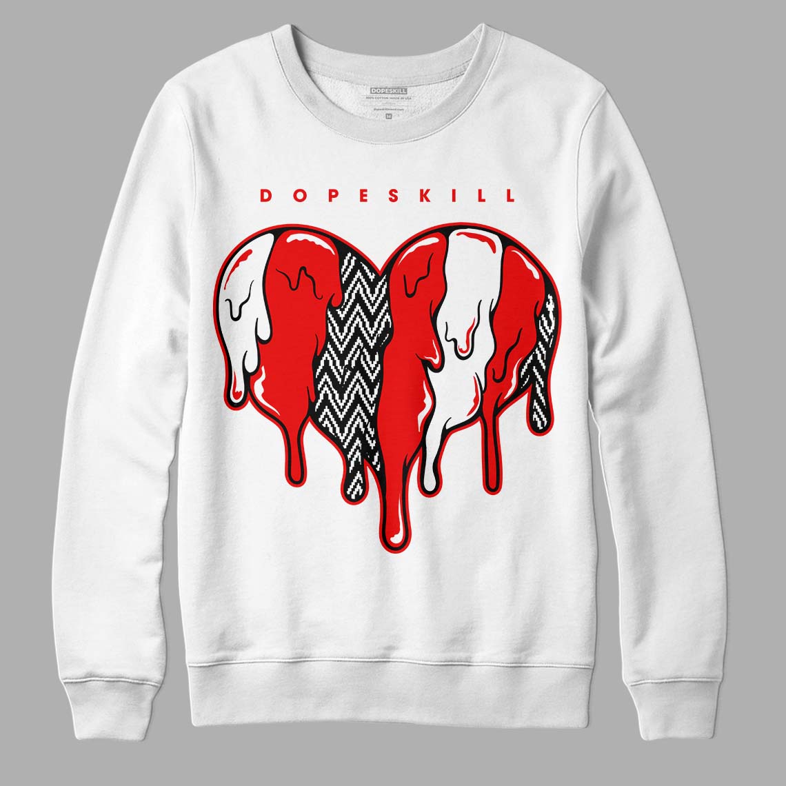 Cherry 12s DopeSkill Sweatshirt Slime Drip Heart Graphic