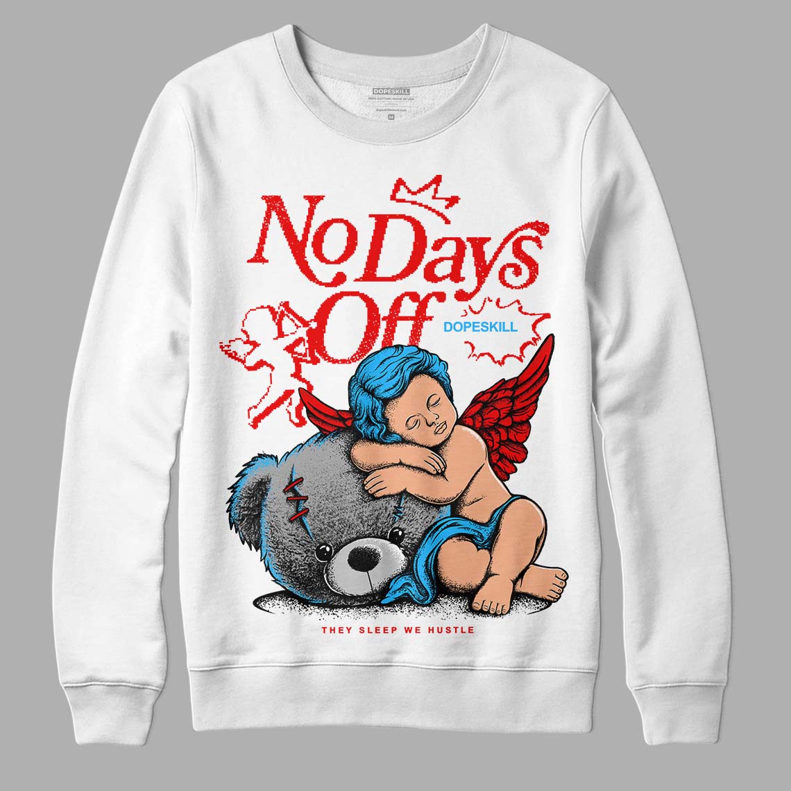 Cherry 12s DopeSkill Sweatshirt New No Days Off Graphic
