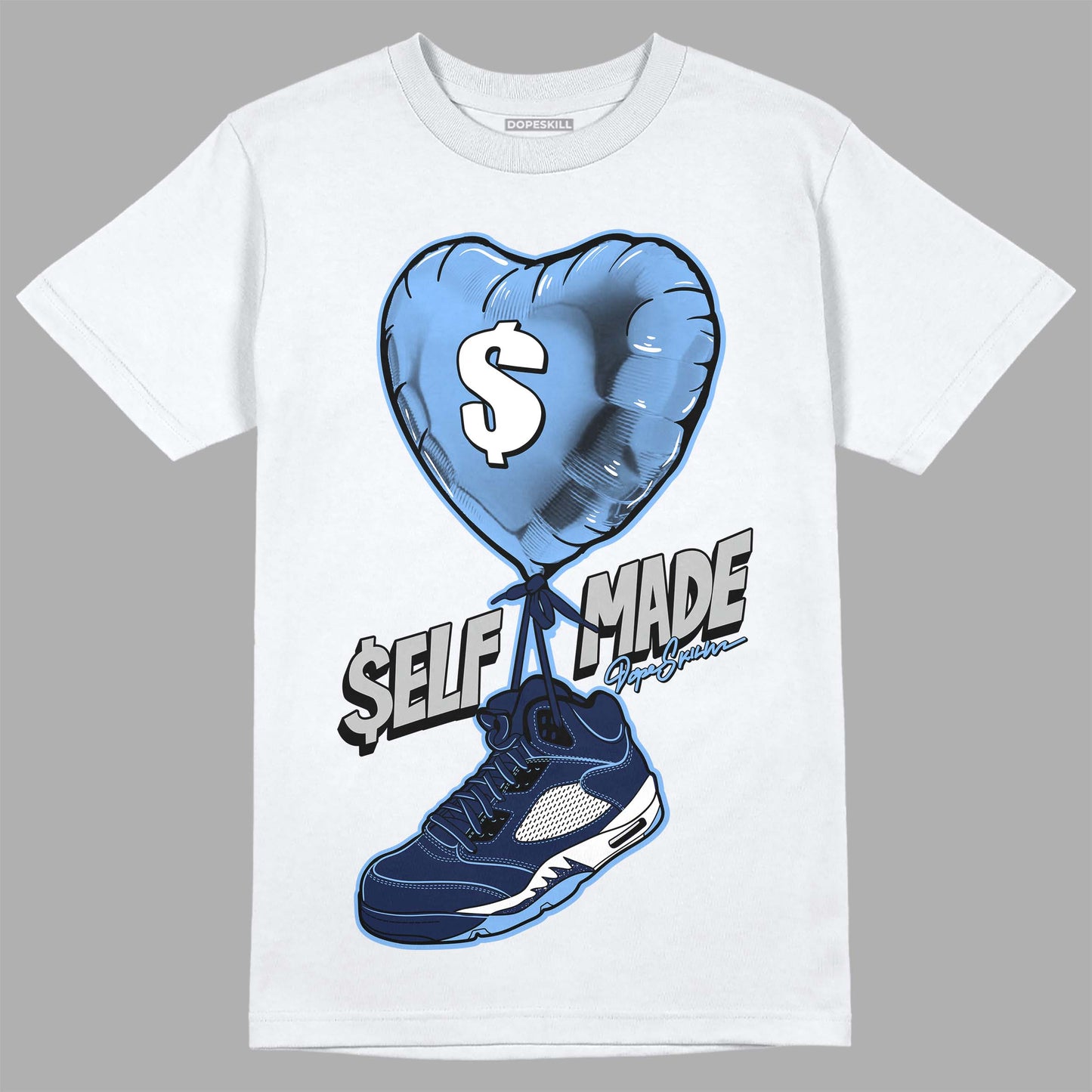 Midnight Navy 5s DopeSkill T-Shirt Self Made Graphic