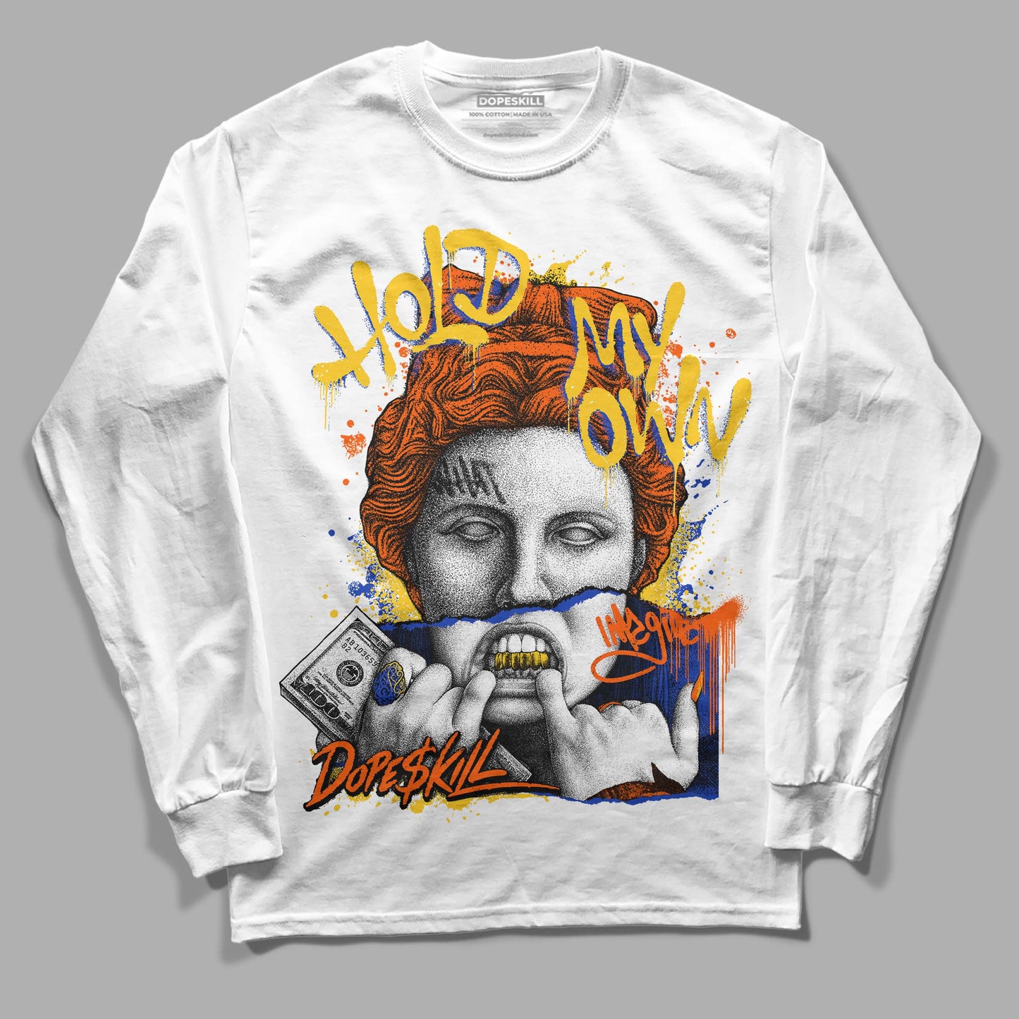 Dunk Low Futura Orange Blaze DopeSkill Long Sleeve T-Shirt Hold My Own Graphic
