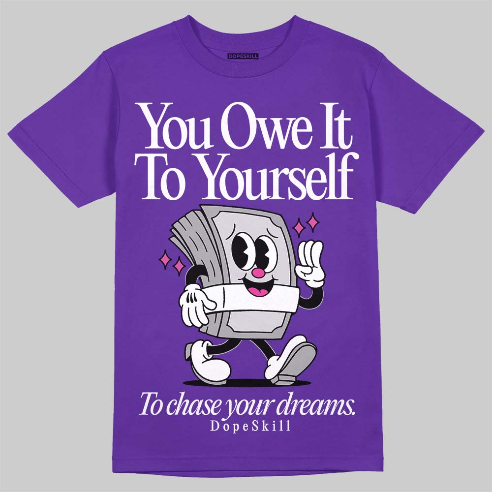 PURPLE Collection DopeSkill Purple T-shirt Owe It To Yourself Graphic