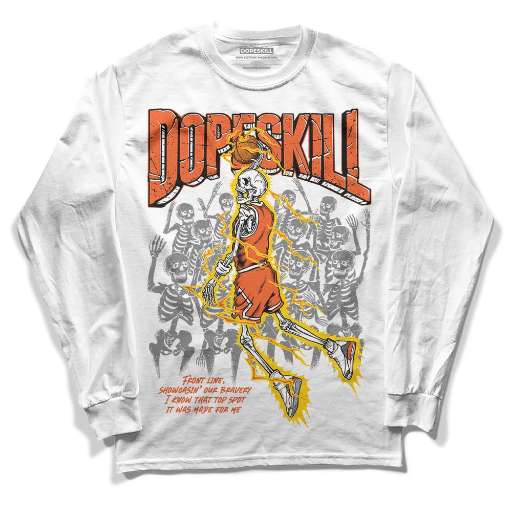 Georgia Peach 3s DopeSkill Long Sleeve T-Shirt Thunder Dunk Graphic