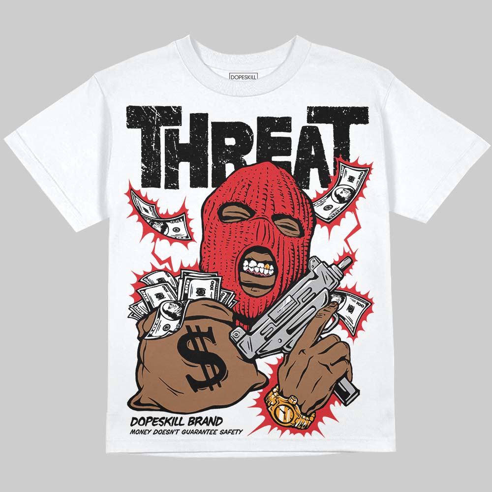 Black and White Collection DopeSkill Oversize Print T-Shirt Under Threat Graphic