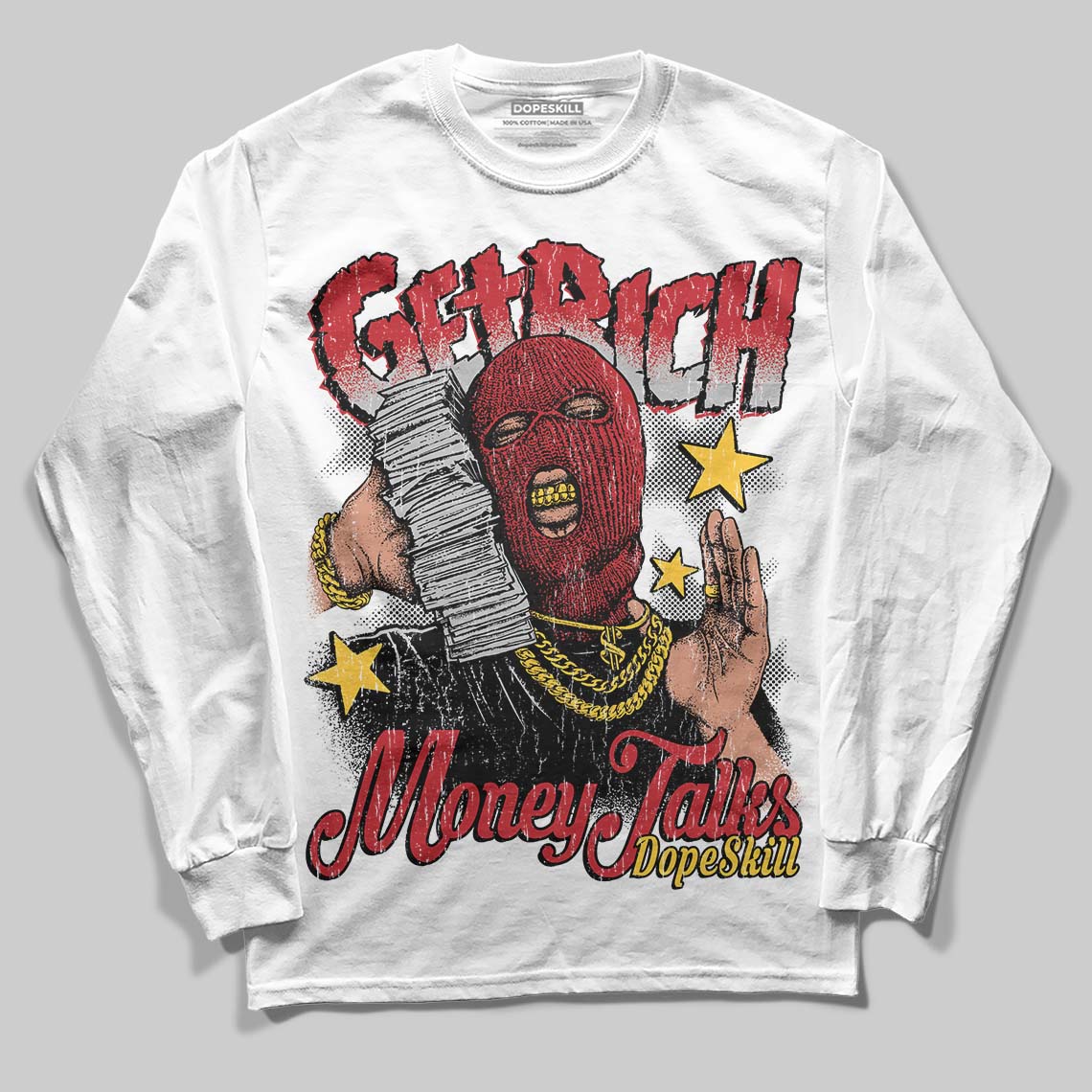 Ferrari 14s DopeSkill Long Sleeve T-Shirt Get Rich Graphic