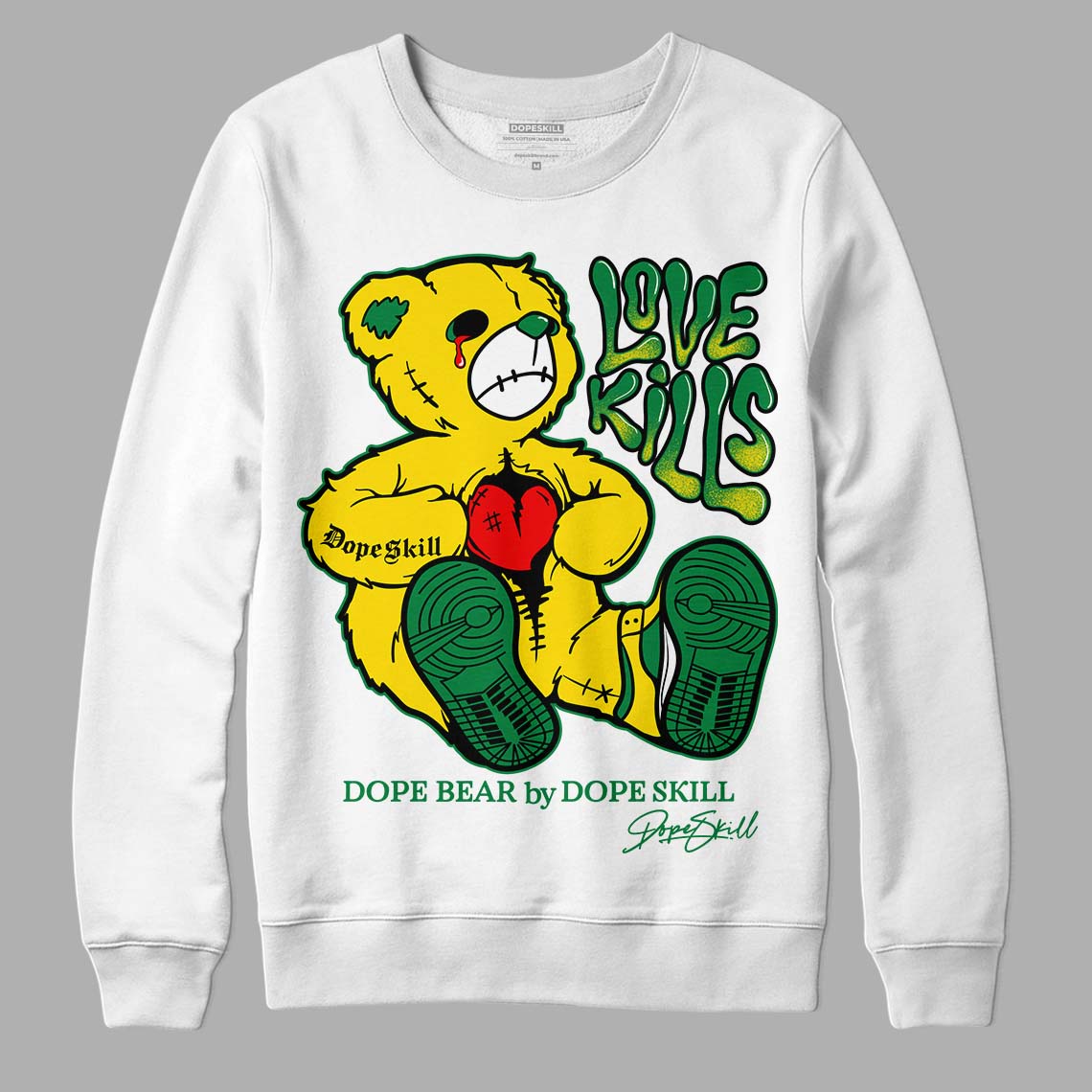Dunk Low Reverse Brazil DopeSkill Sweatshirt Love Kills Graphic