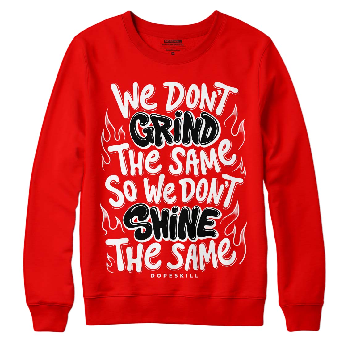 Cherry 11s DopeSkill Varsity Red Sweatshirt Grind Shine Graphic