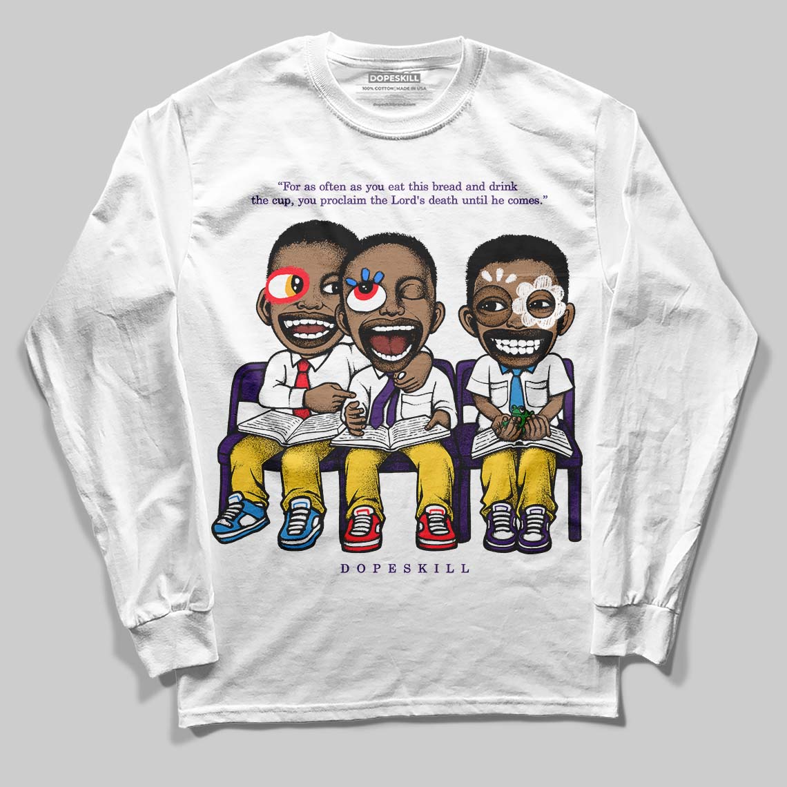 Field Purple 12s DopeSkill Long Sleeve T-Shirt First Sunday Graphic