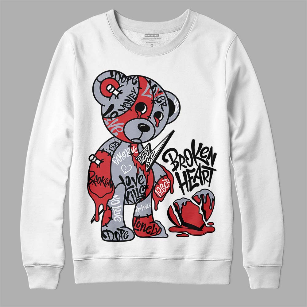 Bred Reimagined 4s DopeSkill Sweatshirt Broken Heart Graphic
