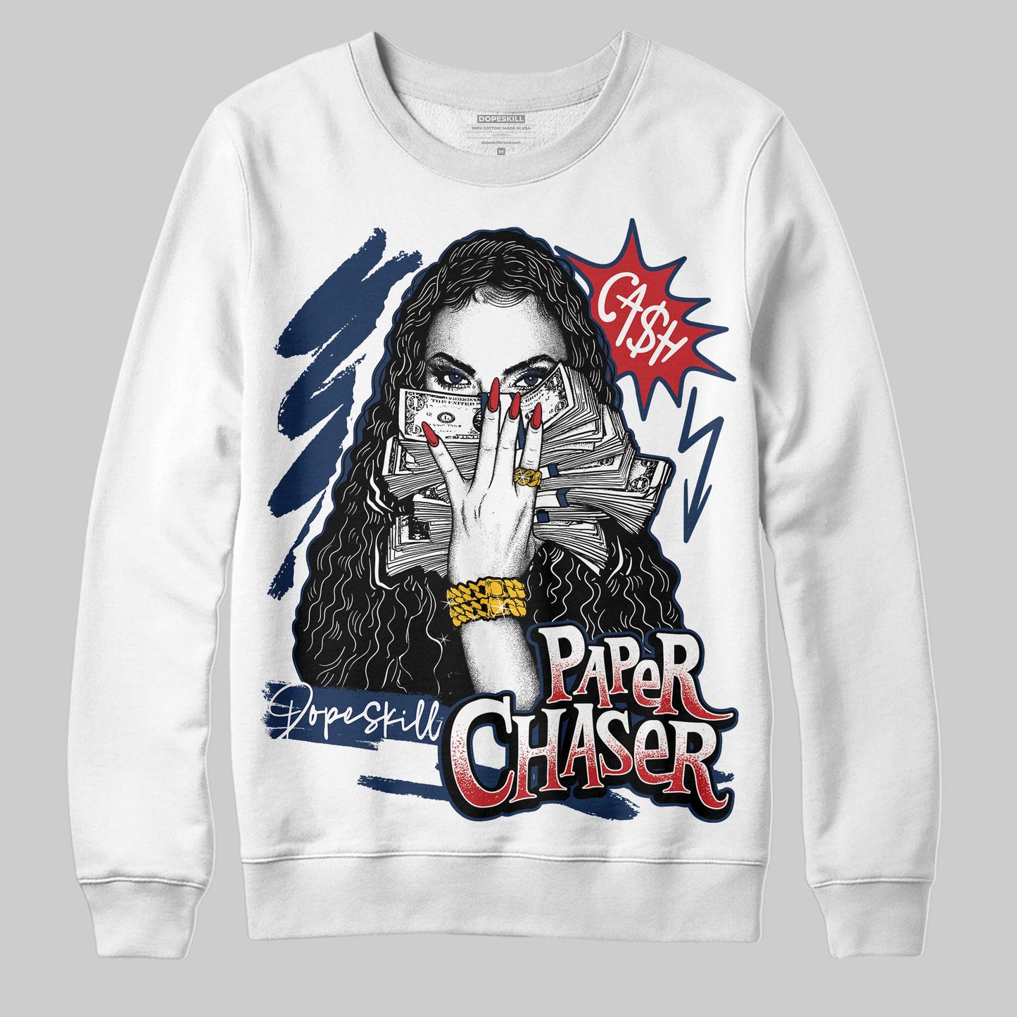 Summit White Navy 4s DopeSkill Sweatshirt NPC Graphic