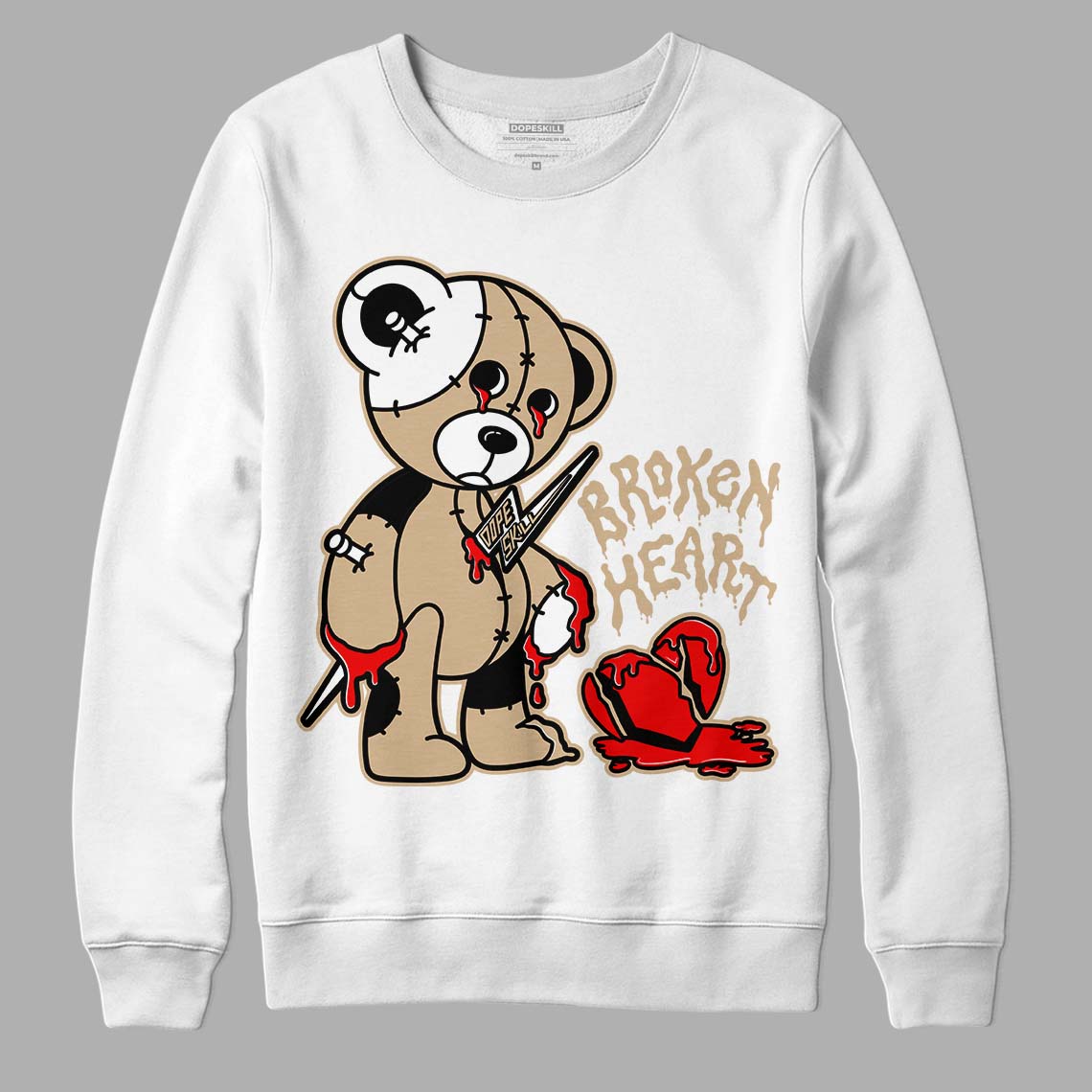 TAN Collection DopeSkill Sweatshirt Broken Heart Graphic