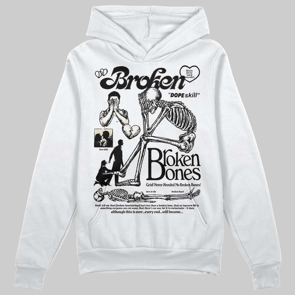 Reverse Metallic 5s DopeSkill Hoodie Sweatshirt Broken Bones Graphic
