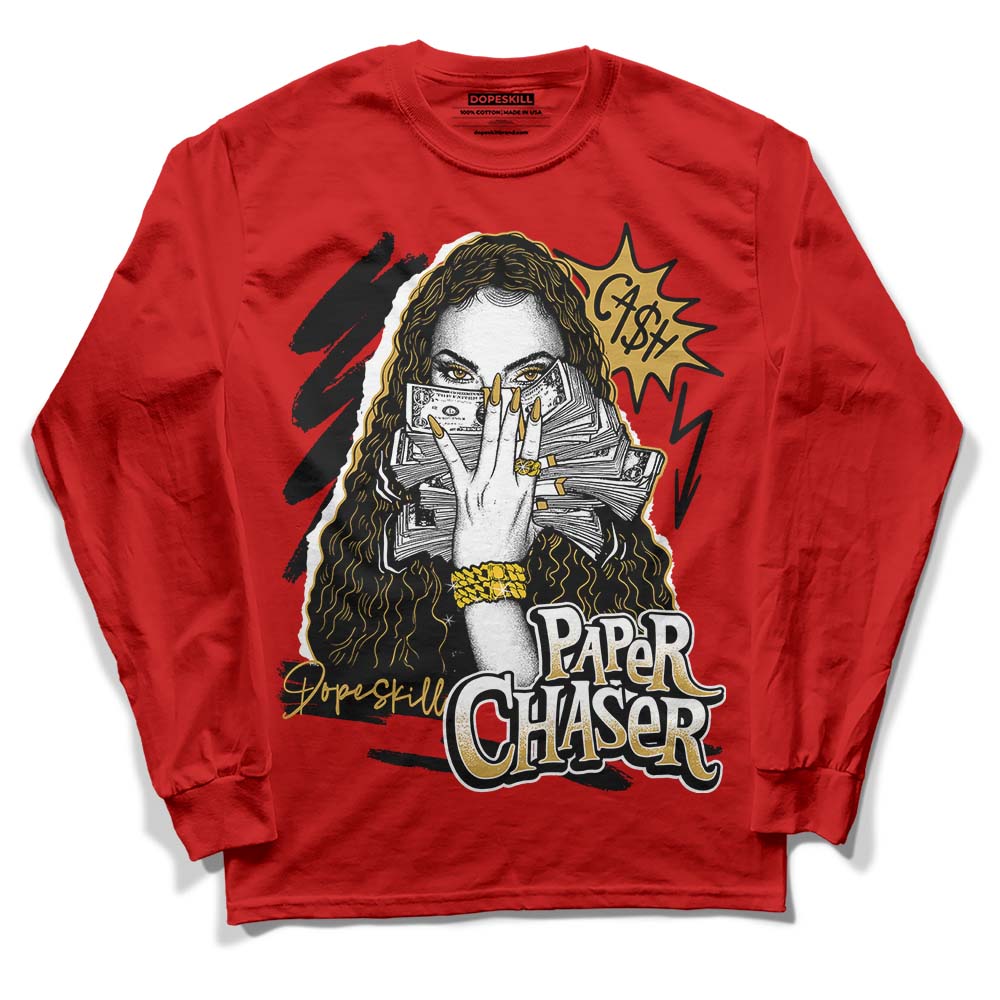 Red Collection DopeSkill Red Long Sleeve T-Shirt NPC Graphic