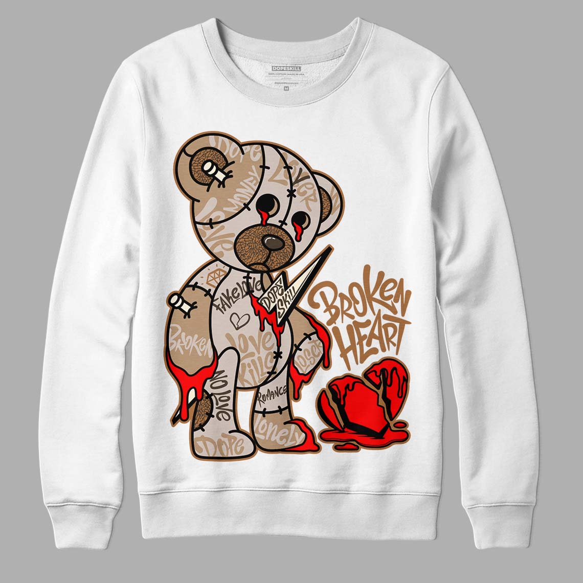 Palomino 3s DopeSkill Sweatshirt Broken Heart Graphic