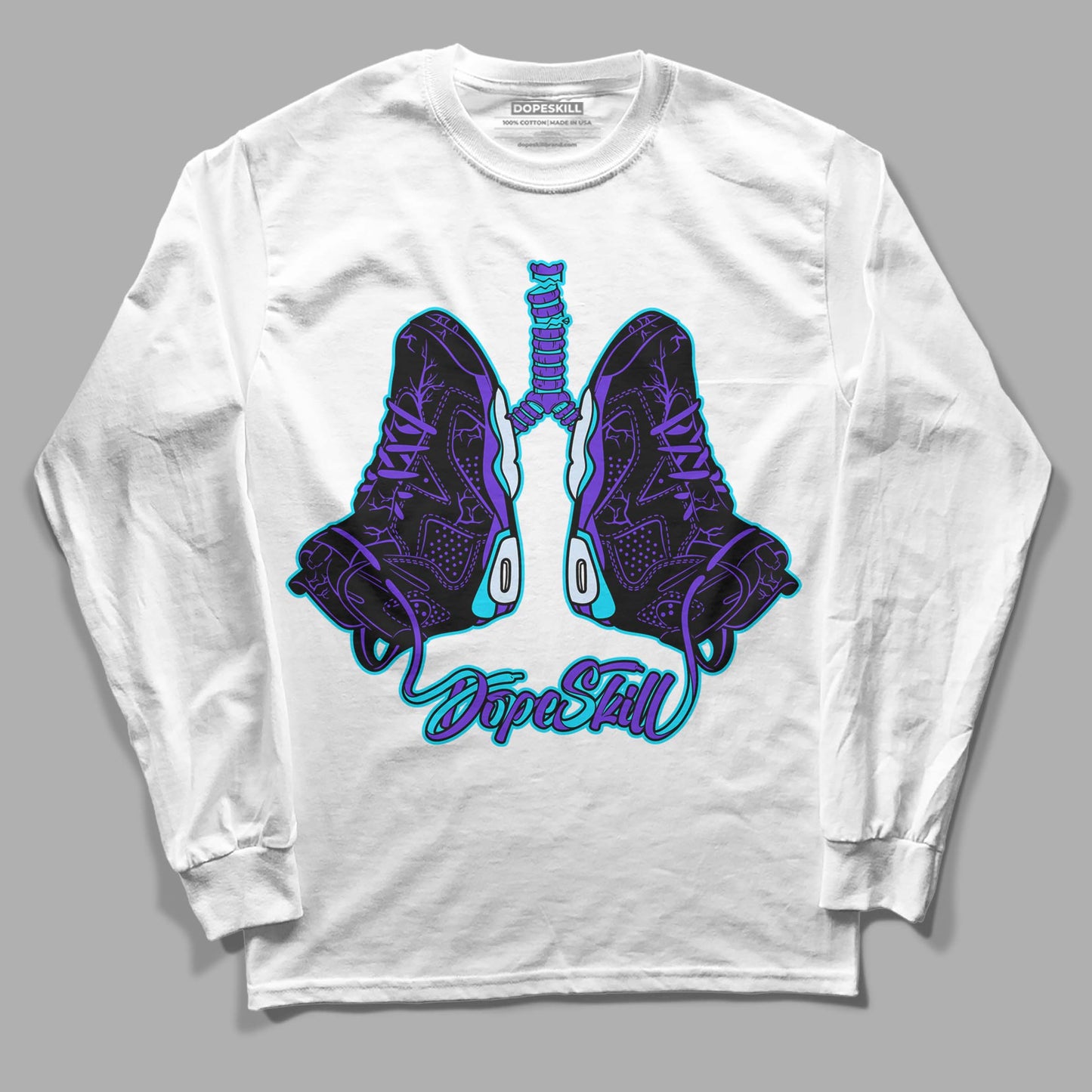 Aqua 6s DopeSkill Long Sleeve T-Shirt Breathe Graphic