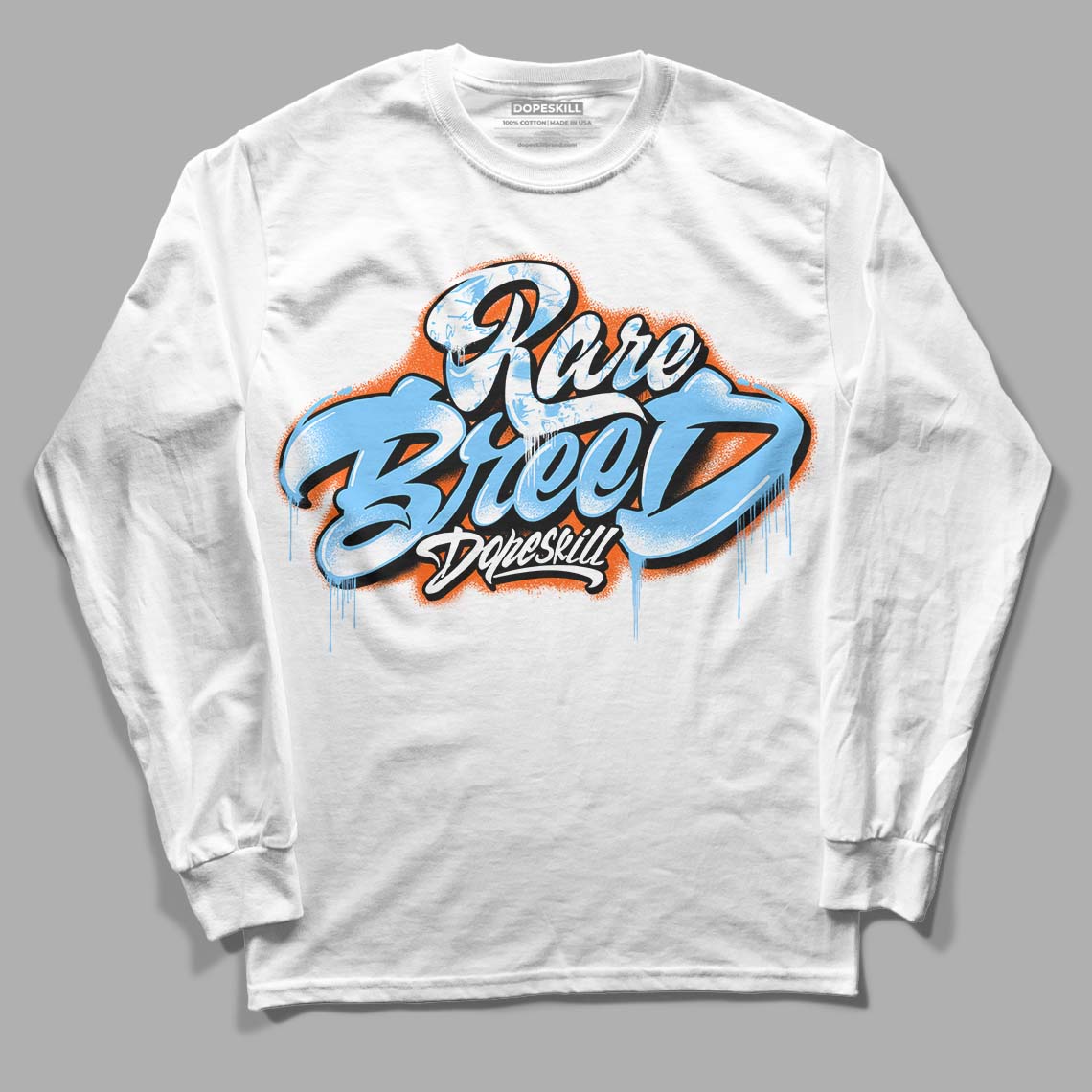 Dunk Low Futura University Blue DopeSkill Long Sleeve T-Shirt Rare Breed Type Graphic