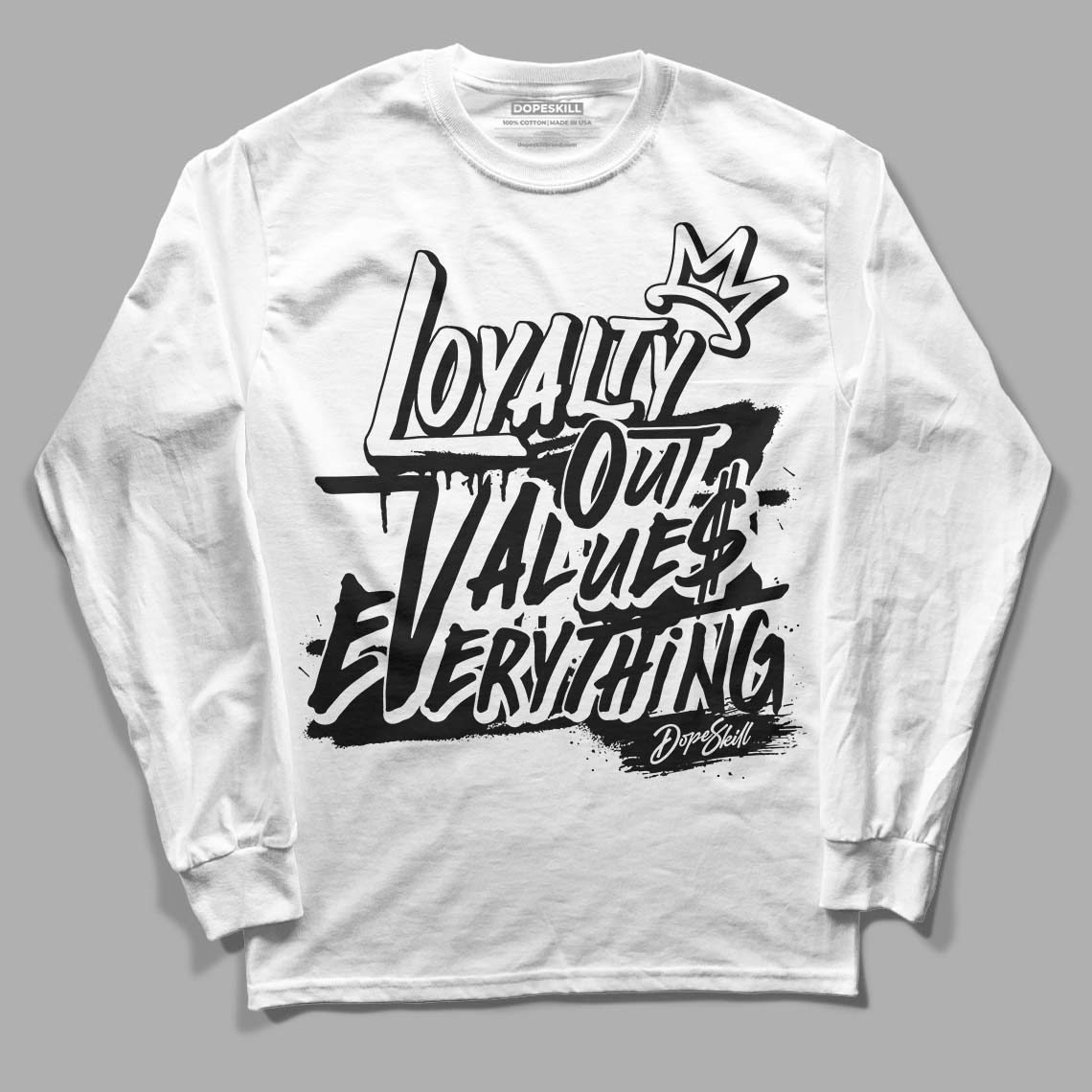 Panda White Black Dunk Low DopeSkill Long Sleeve T-Shirt LOVE Graphic
