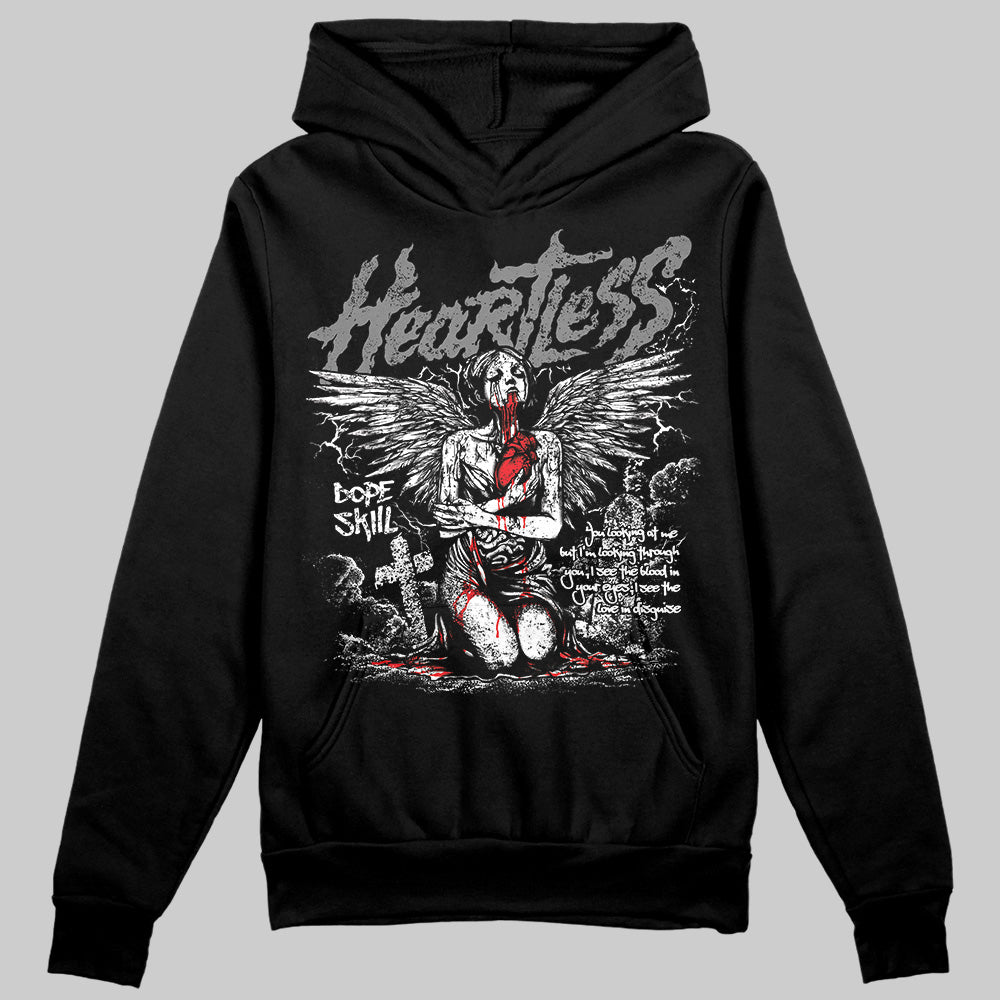 Grey Collection DopeSkill Hoodie Sweatshirt Heartless Graphic